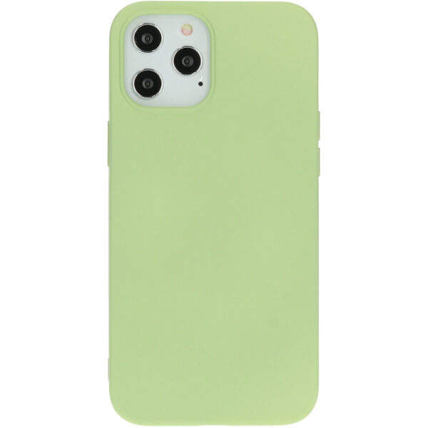 Mobiparts Silicone Cover Apple iPhone 12 Pro Max Pistache Green - Afbeelding 3