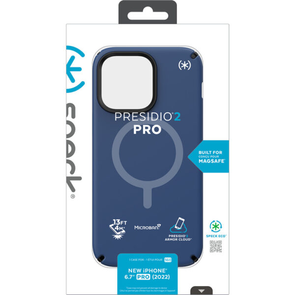 Speck Presidio2 Pro + MS Apple iPhone 14 Pro Max Coastal Blue - with Microban