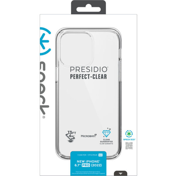 Speck Presidio Perfect Clear Apple iPhone 14 Pro Max Clear - with Microban