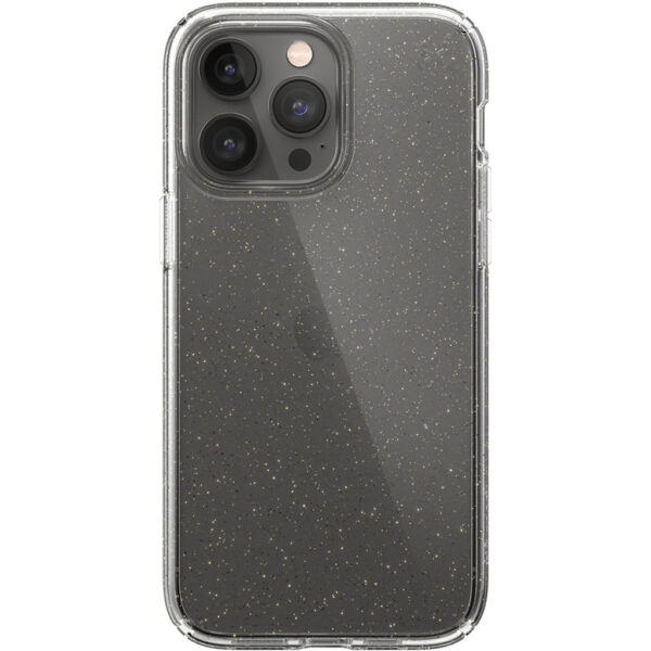 Speck Presidio Perfect Clear Glitter Apple iPhone 14 Pro Max Clear / Gold Glitter - with Microban - Afbeelding 3