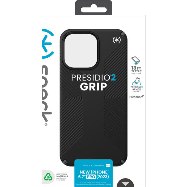 Speck Presidio2 Grip Apple iPhone 15 Pro Max Black -  with Microban - Afbeelding 6