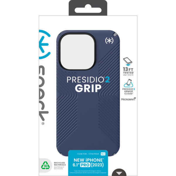 Speck Presidio2 Grip Apple iPhone 15 Pro Coastal Blue -  with Microban - Afbeelding 3