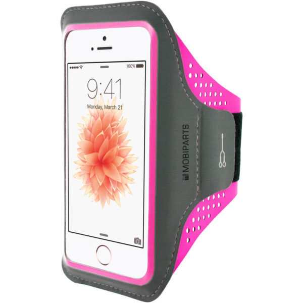 Mobiparts Comfort Fit Sport Armband Apple iPhone 5/5S/SE Neon Pink - Afbeelding 7