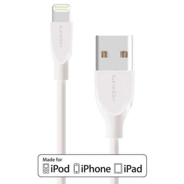 Mobiparts Apple Lightning to USB Cable 2A 1m White - Afbeelding 3