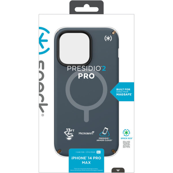 Speck Presidio2 Pro + MS Apple iPhone 14 Pro Max Charcoal Grey -  with Microban - Afbeelding 4