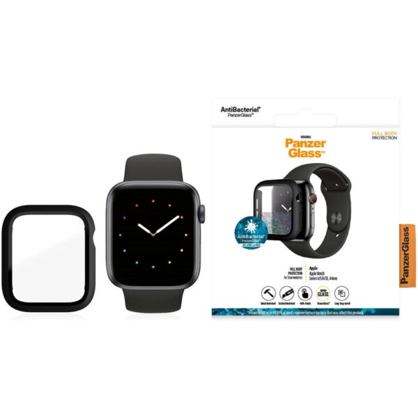 PanzerGlass Full Body Apple Watch 4/5/6/SE (44 mm) - Black Anti-Bacterial - Afbeelding 12