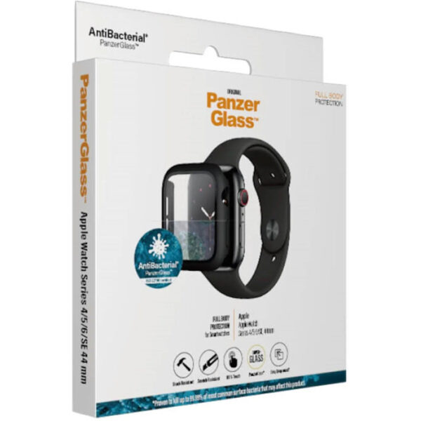 PanzerGlass Full Body Apple Watch 4/5/6/SE (44 mm) - Black Anti-Bacterial - Afbeelding 13