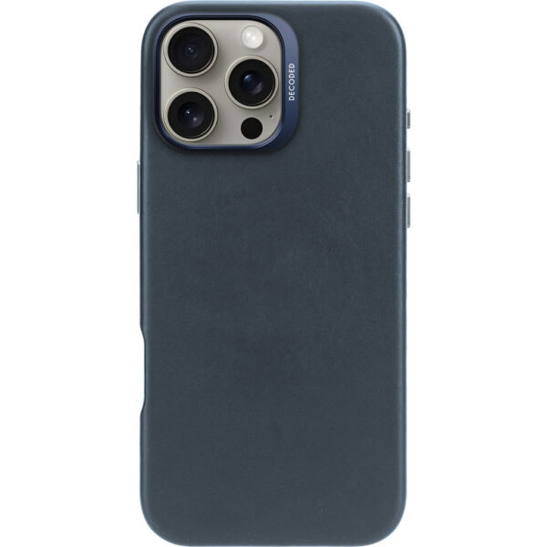 Decoded Leather Backcover Apple iPhone 16 Pro Max Navy - Afbeelding 4