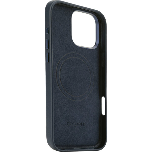 Decoded Leather Backcover Apple iPhone 16 Pro Max Navy - Afbeelding 3