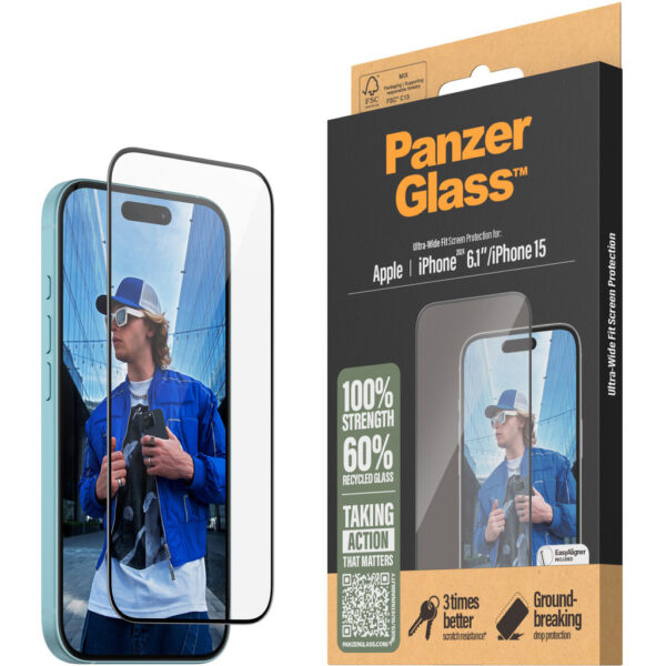 Panzerglass Apple iPhone 2024 6.1" - Ultra-Wide Fit - Afbeelding 7