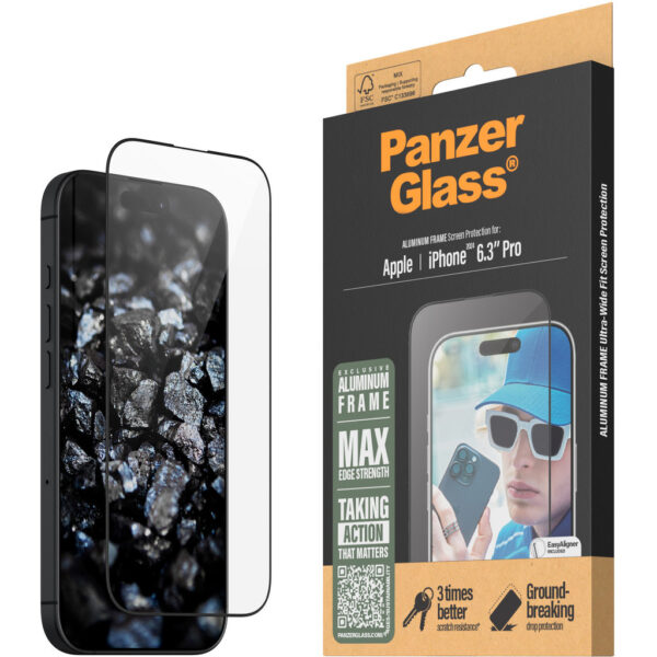 Panzerglass Apple iPhone 2024 6.3" Pro - Ultra-Wide Fit with Aluminum Frame - Afbeelding 7