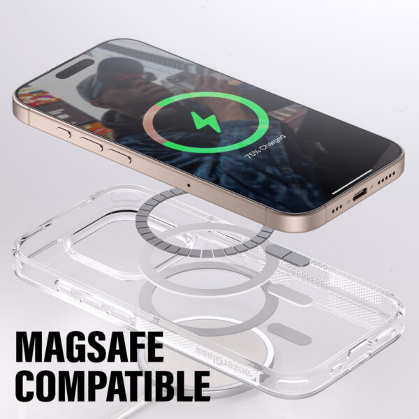 PanzerGlass Apple iPhone 16 Pro White MagSafe HardCase Clear