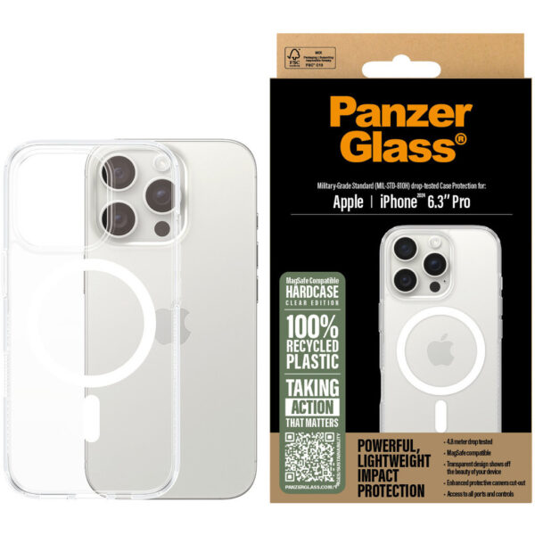 PanzerGlass Apple iPhone 16 Pro White MagSafe HardCase Clear - Afbeelding 4