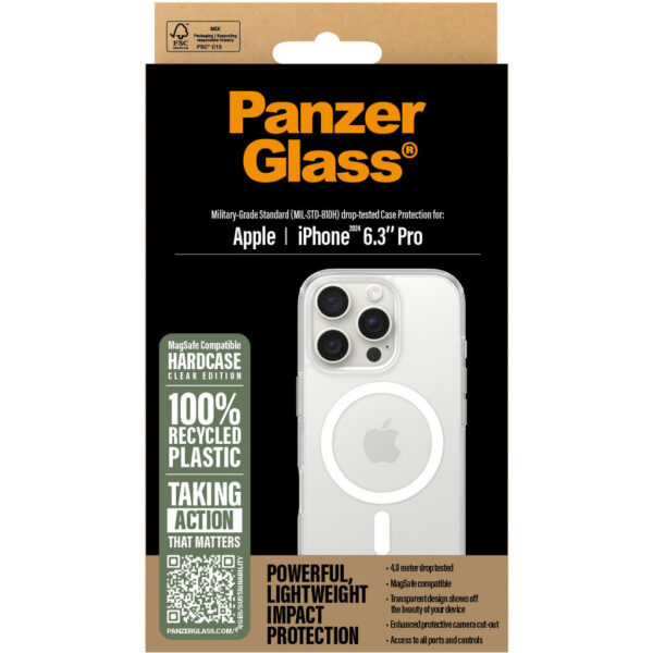 PanzerGlass Apple iPhone 16 Pro White MagSafe HardCase Clear - Afbeelding 5