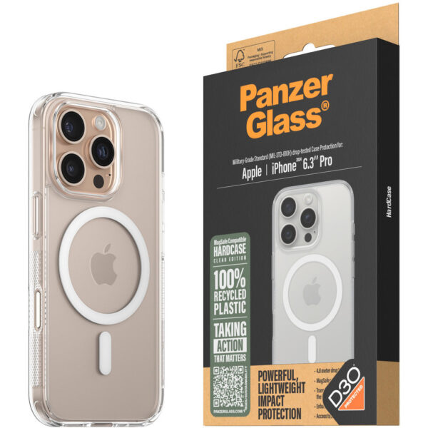 PanzerGlass Apple iPhone 16 Pro White MagSafe HardCase Clear - Afbeelding 6