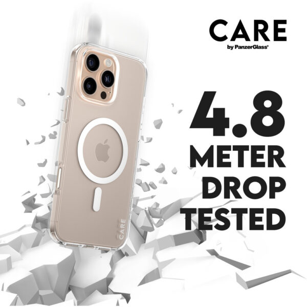 CARE by PanzerGlass Flagship Case Transparent Urban Combat w. White MagSafe iPhone '24 6.9" Pro - Afbeelding 8