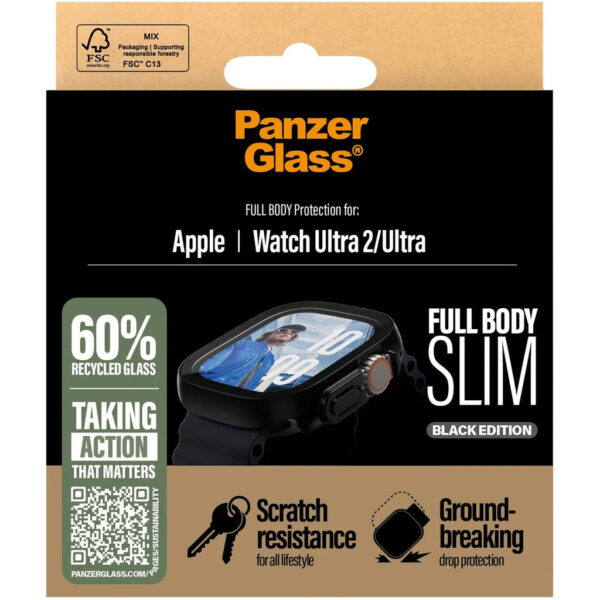 PanzerGlass Full Body Snappie Apple Watch Ultra/Ultra2 - Slim Black