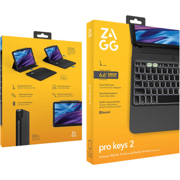 ZAGG Keyboard Pro Keys 2 Apple iPad Air 11 M2 (2024) Black - Afbeelding 2