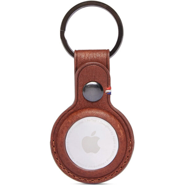 Decoded Leather Airtag Loop Cinnamon Brown