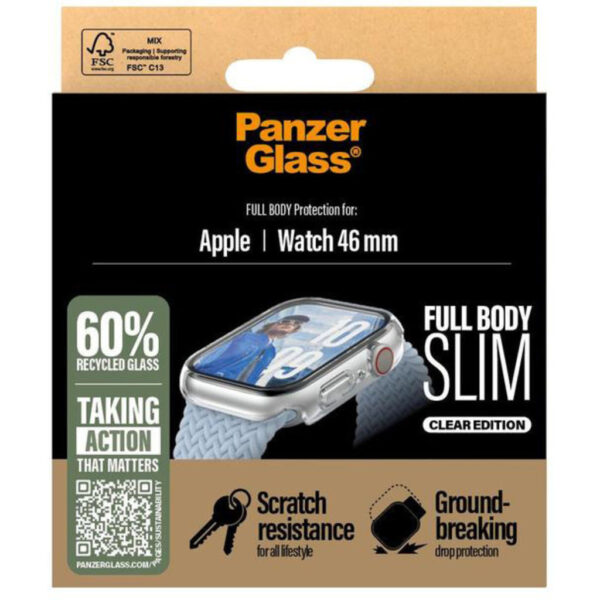 PanzerGlass Full Body Snappie Apple Watch 10 46mm - Slim Transparent - Afbeelding 2