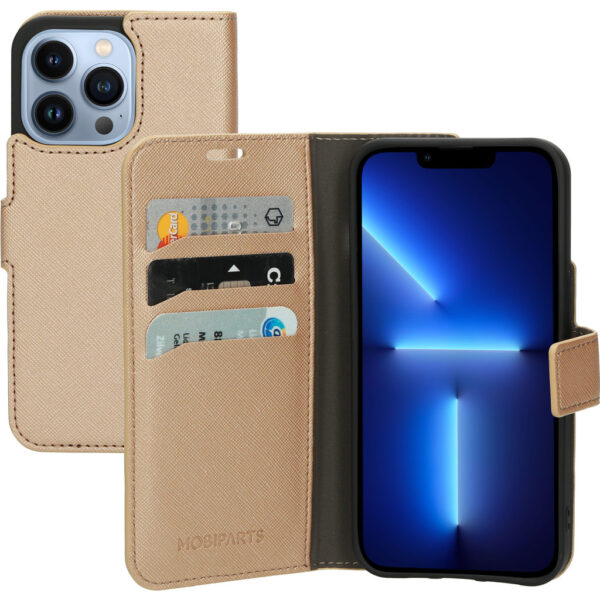 Mobiparts Saffiano Wallet Case Apple iPhone 13 Pro Copper