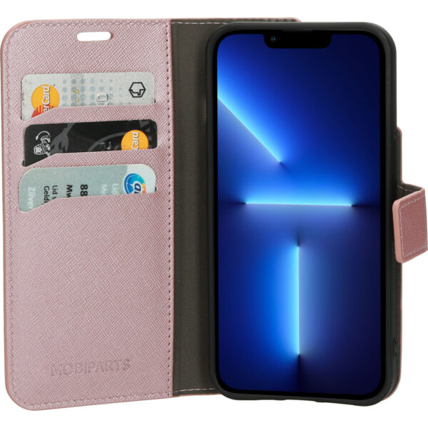 Mobiparts Saffiano Wallet Case Apple iPhone 13 Pro Pink - Afbeelding 3