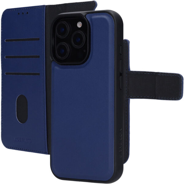 Mobiparts Leather 2 in 1 Wallet Case Apple iPhone 16 Pro Blue