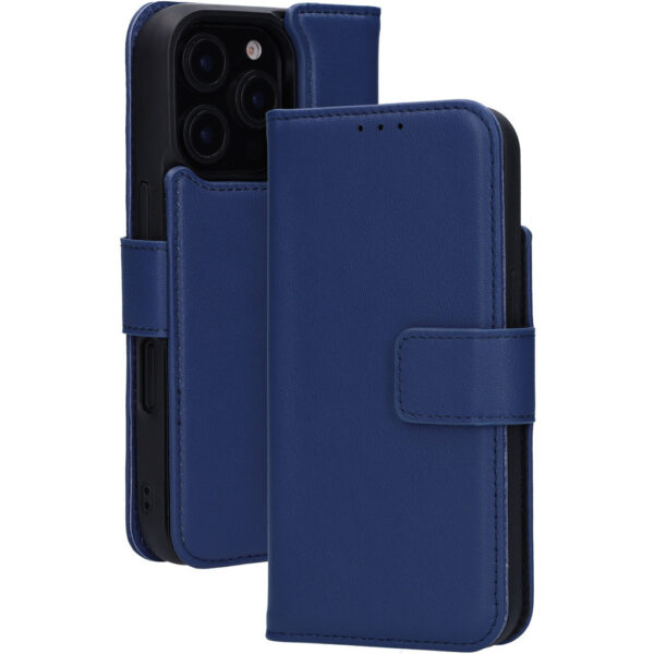 Mobiparts Leather 2 in 1 Wallet Case Apple iPhone 16 Pro Blue - Afbeelding 2