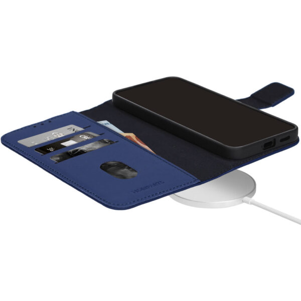 Mobiparts Leather Wallet Case Apple iPhone 16 Blue (MagSafe Compatible) - Afbeelding 3