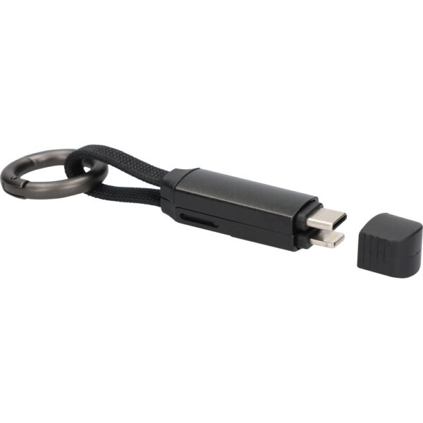 Mobiparts Aluminium 3-in-1 Cable Ultra Slim Matt Black - Afbeelding 2