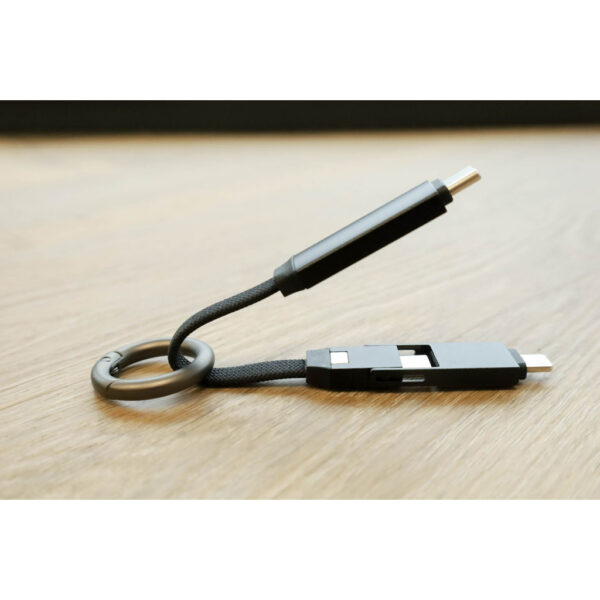 Mobiparts Aluminium 3-in-1 Cable Ultra Slim Matt Black - Afbeelding 6