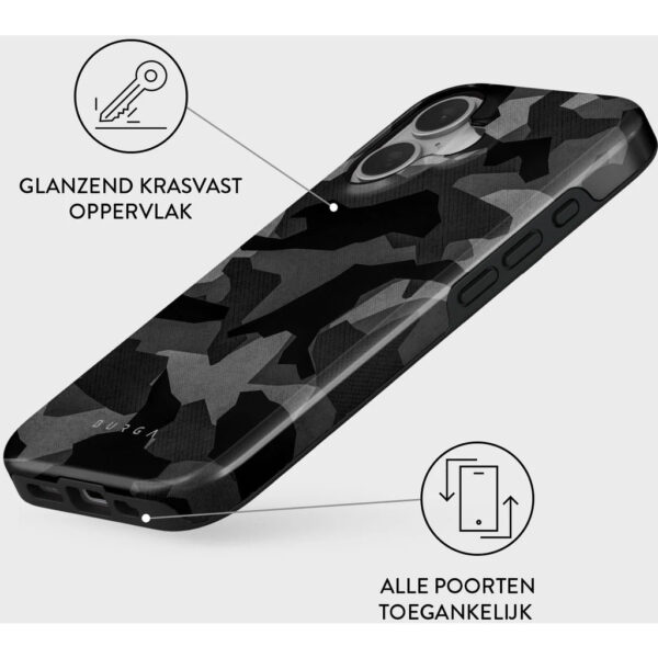 Burga Tough Case Apple iPhone 16 - Night Black Camo