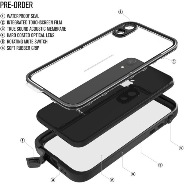 Catalyst Waterproof Case Apple iPhone XR Stealth Black - Afbeelding 4