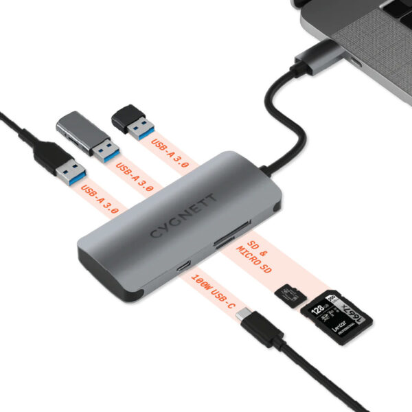 Cygnett Unite SlimMate 6in1 USB-C Hub